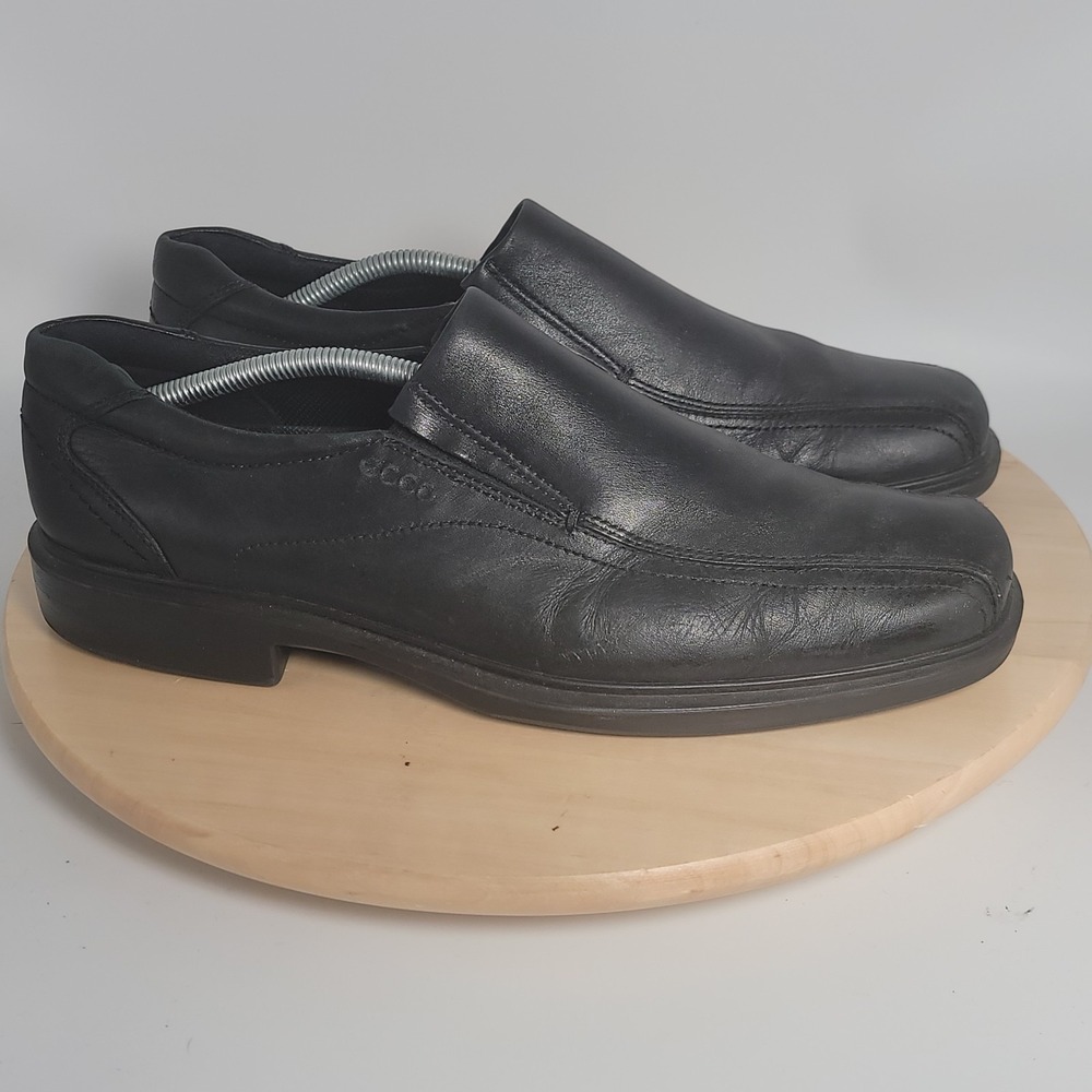 ECCO Helsinki 2.0 Men Slip-on Apron Toe Loafers Shoes Black Size 46 US 12